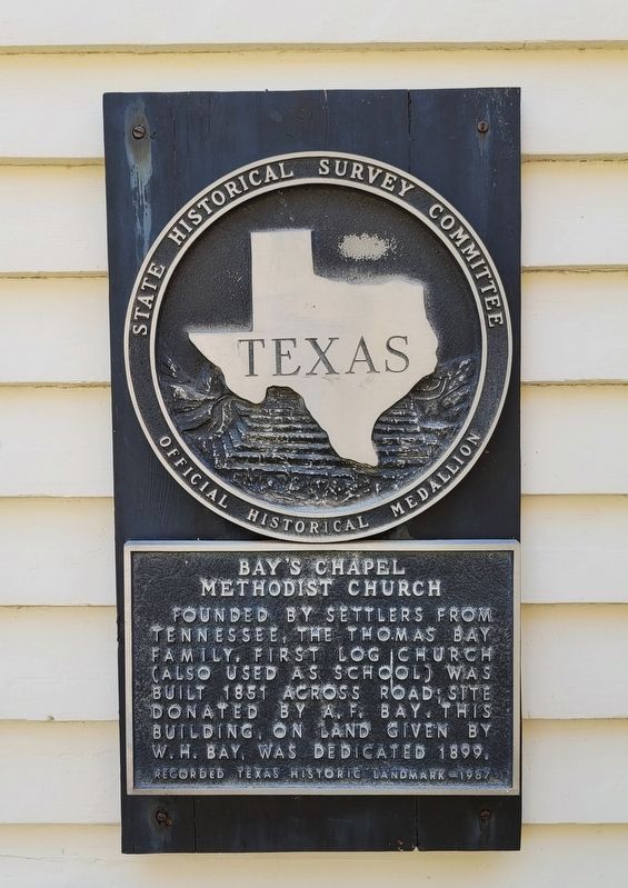 Bay's Chapel Methodist Church Marker image. Click for full size.