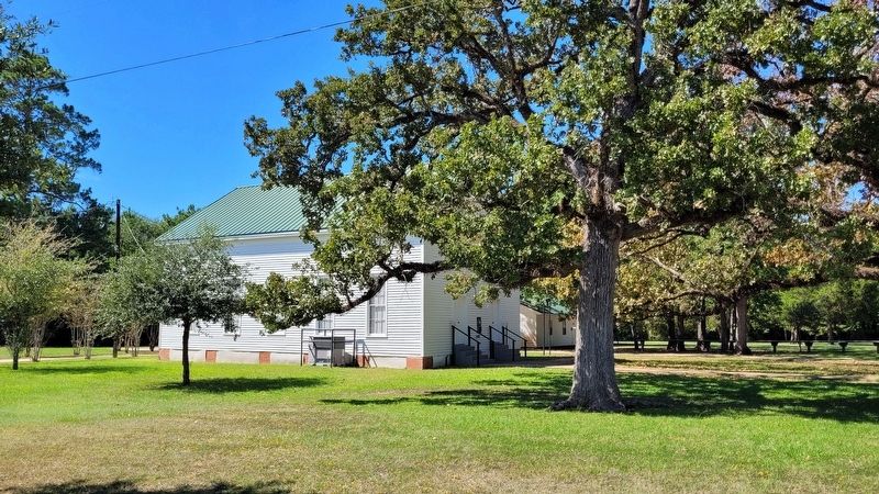 The view of the Bay's Chapel Methodist Church and Marker from the street image. Click for full size.