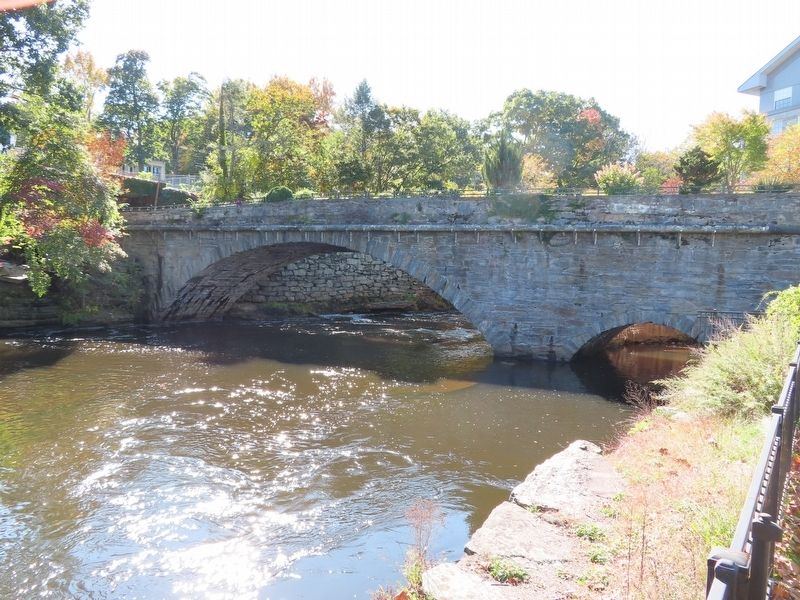 The double arch stone bridge spanning the Willimantic River. image. Click for full size.