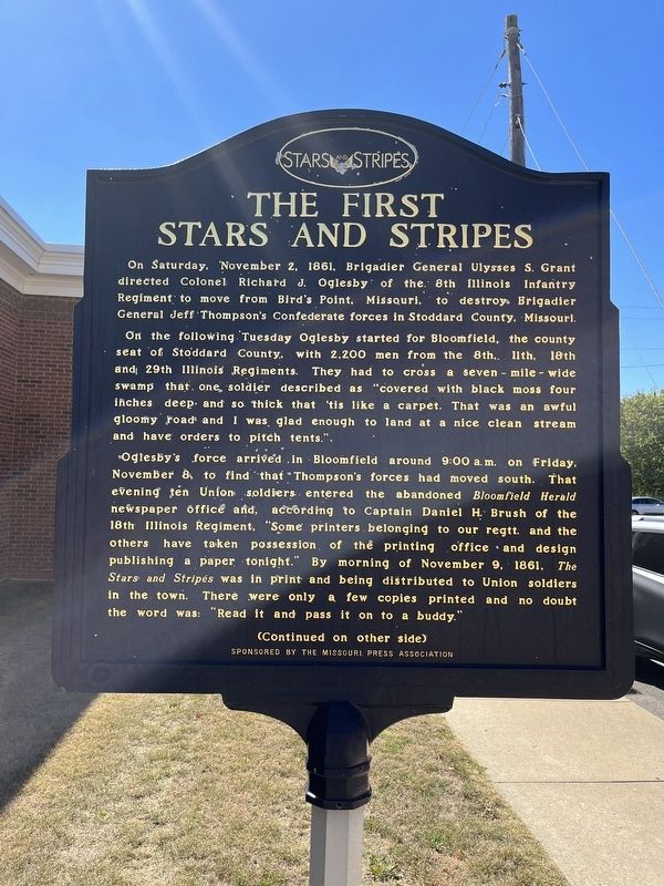 The First Stars and Stripes Marker (Front) image. Click for full size.