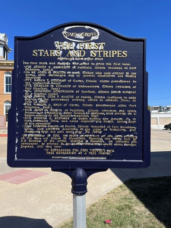 The First Stars and Stripes Marker (Back) image. Click for full size.