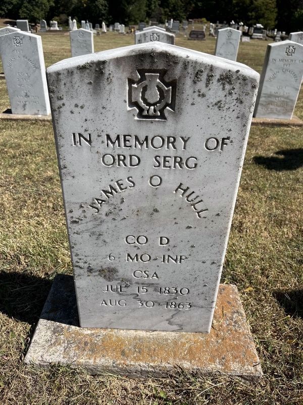 Sargeant James O. Hull Cenotaph (front). Click for full size. Sargeant James O. Hull Cenotaph (front) image. Click for full size.
