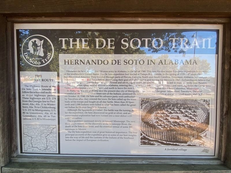 Hernando De Soto in Alabama Marker image. Click for full size.
