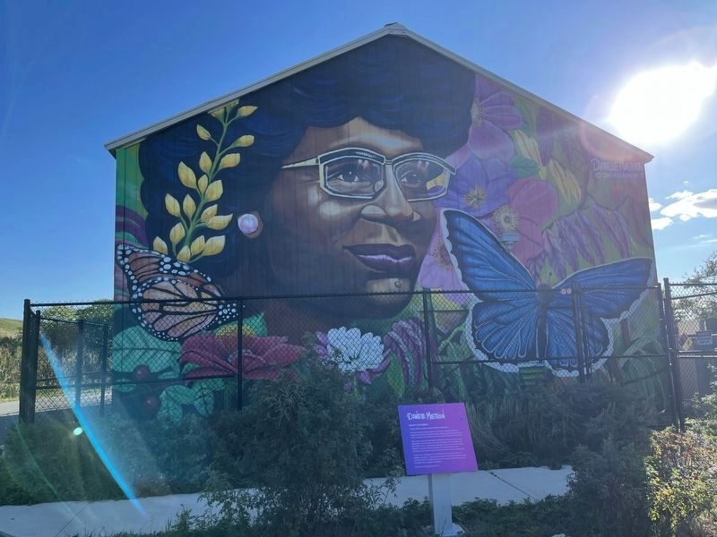 Mural of Shirley Chisholm near the entrance to the park image. Click for full size.