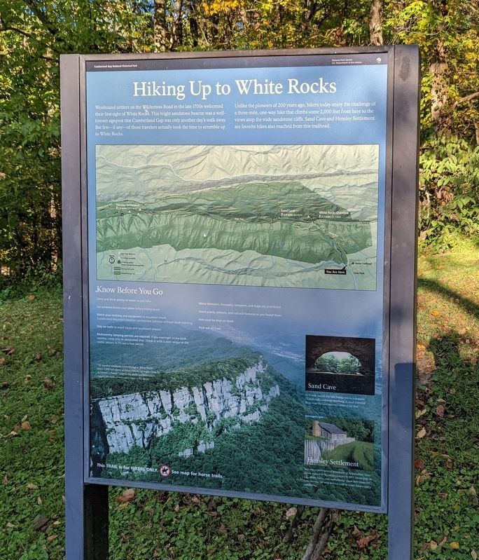 Hiking Up to White Rocks Historical Marker