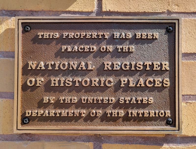National Register of Historic Places Plaque. Click for full size. National Register of Historic Places Plaque image. Click for full size.