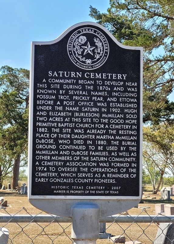 Saturn Cemetery Marker image. Click for full size.