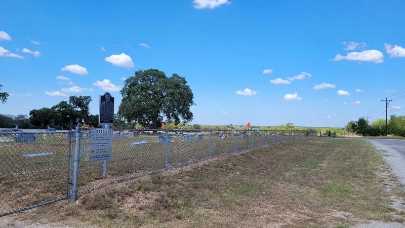 The view of the Dugger Cemetery and Marker from the street image. Click for full size.