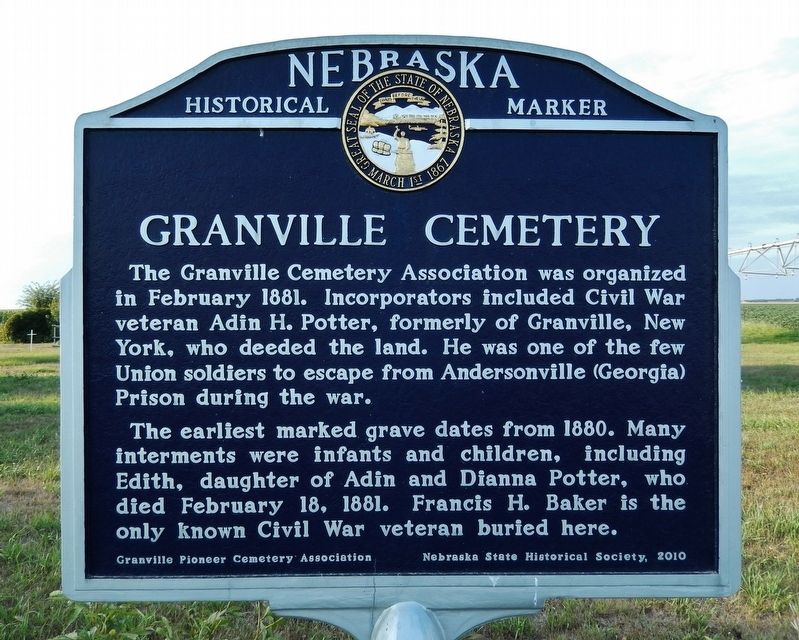 Granville Cemetery Marker image. Click for full size.