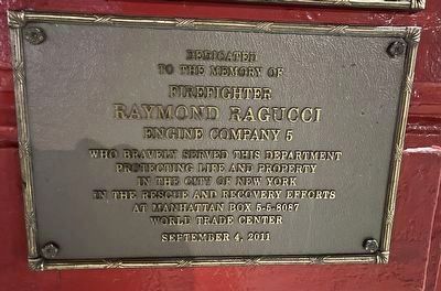 Firefighter Raymond Ragucci Marker. Click for full size. Firefighter Raymond Ragucci Marker image. Click for full size.