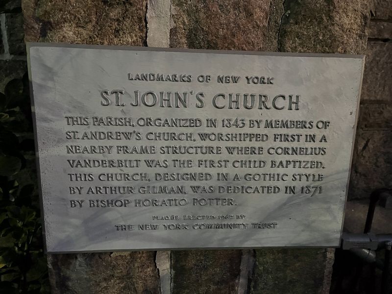 St. John's Church Marker. Click for full size. St. John's Church Marker image. Click for full size.