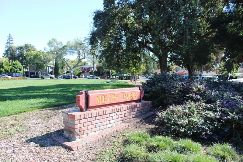Mezes Park Sign image. Click for full size.