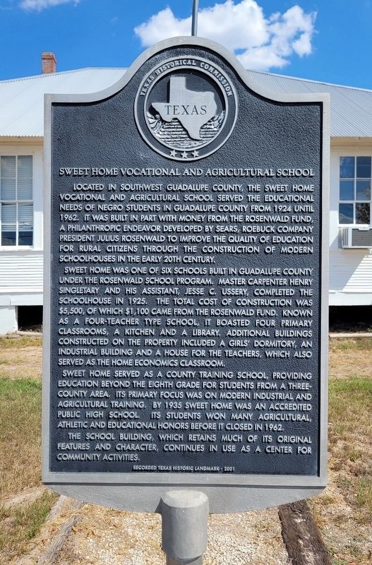 Sweet Home Vocational and Agricultural School Marker image. Click for full size.