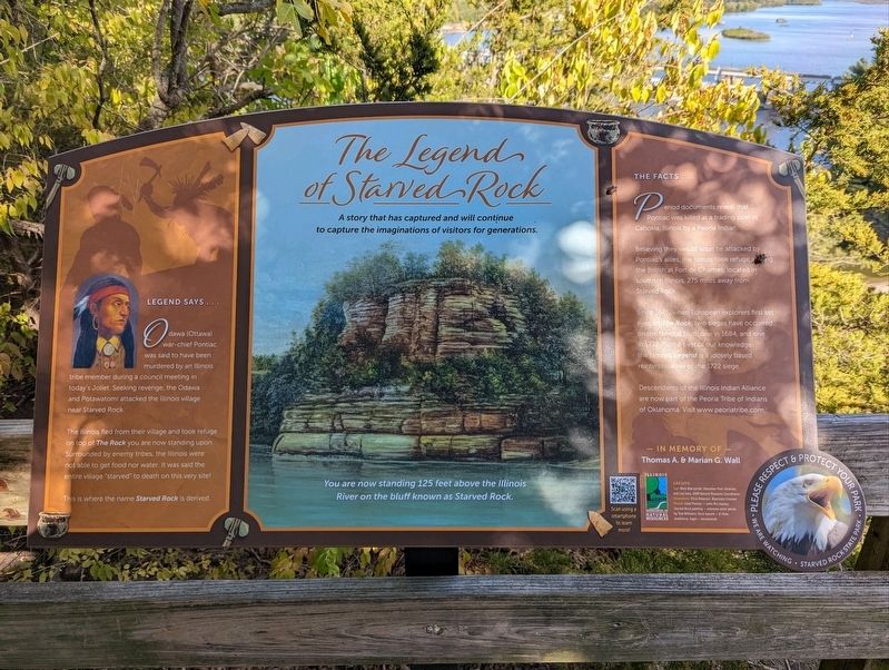The Legend of Starved Rock Marker image. Click for full size.
