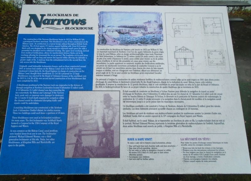 Blockhaus de Narrows Blockhouse Marker image. Click for full size.