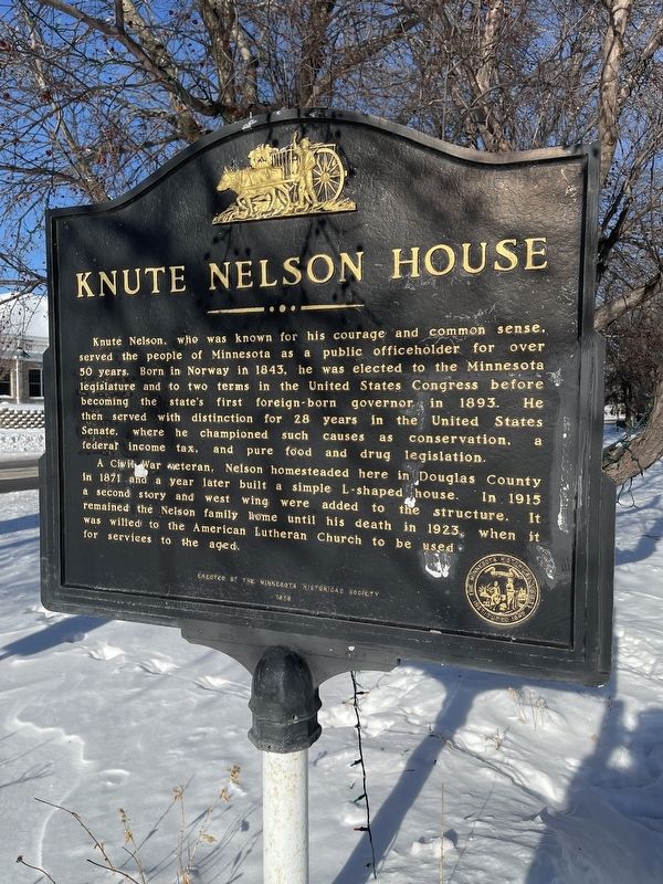 Knute Nelson House Marker. Click for full size. Knute Nelson House Marker image. Click for full size.