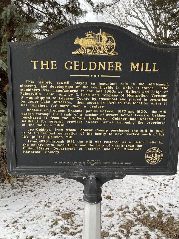 The Geldner Mill / The Big Woods Marker image. Click for full size.