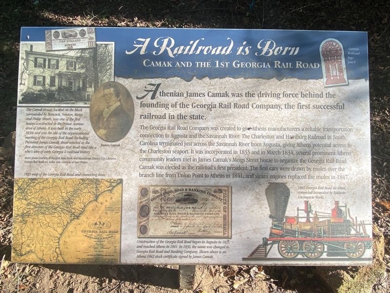 A Railroad is Born Marker. Click for full size. A Railroad is Born Marker image. Click for full size.