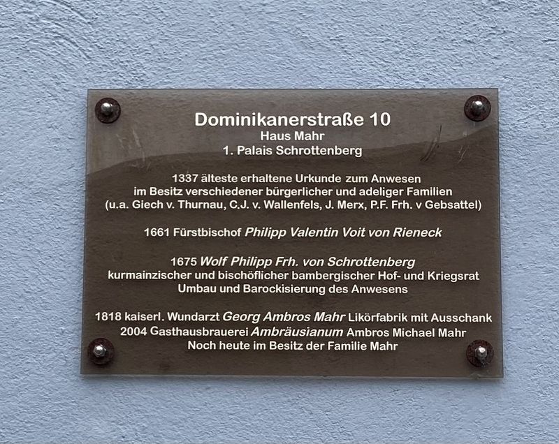 Haus Mahr, 1. Palais Schrottenberg Marker image. Click for full size.