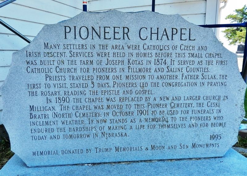 Pioneer Chapel Marker. Click for full size. Pioneer Chapel Marker image. Click for full size.
