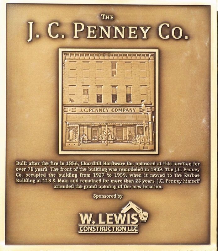 The J.C. Penney Co. Marker. Click for full size. The J.C. Penney Co. Marker image. Click for full size.