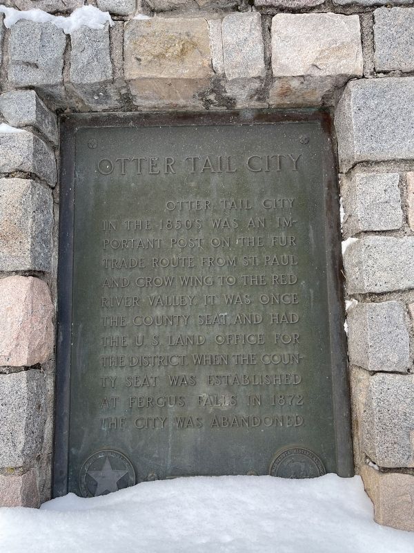 Otter Tail City Marker. Click for full size. Otter Tail City Marker image. Click for full size.