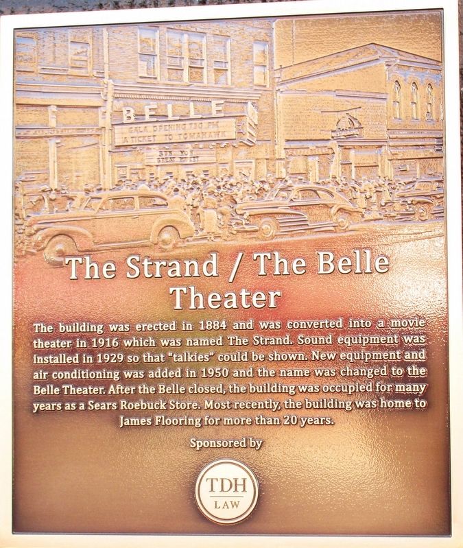 The Strand/Belle Theater Marker image. Click for full size.
