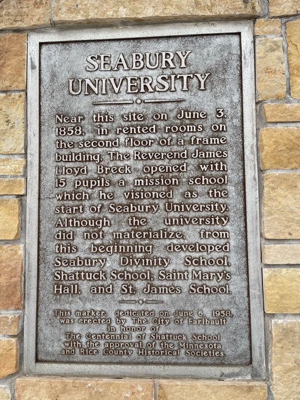 Seabury University Marker image. Click for full size.