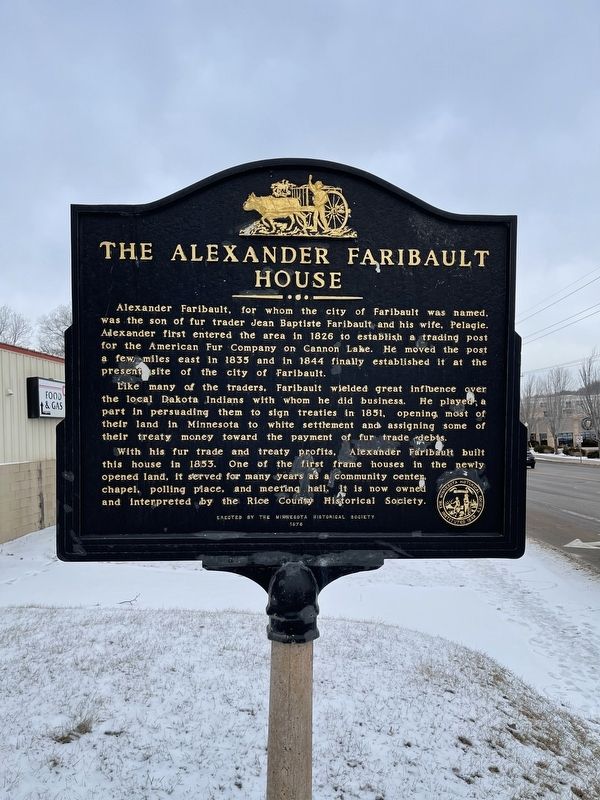 The Alexander Faribault House Marker image. Click for full size.