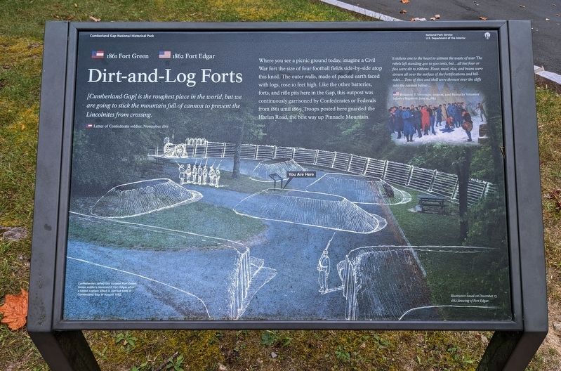 Dirt-and-Log Forts Marker. Click for full size. Dirt-and-Log Forts Marker image. Click for full size.