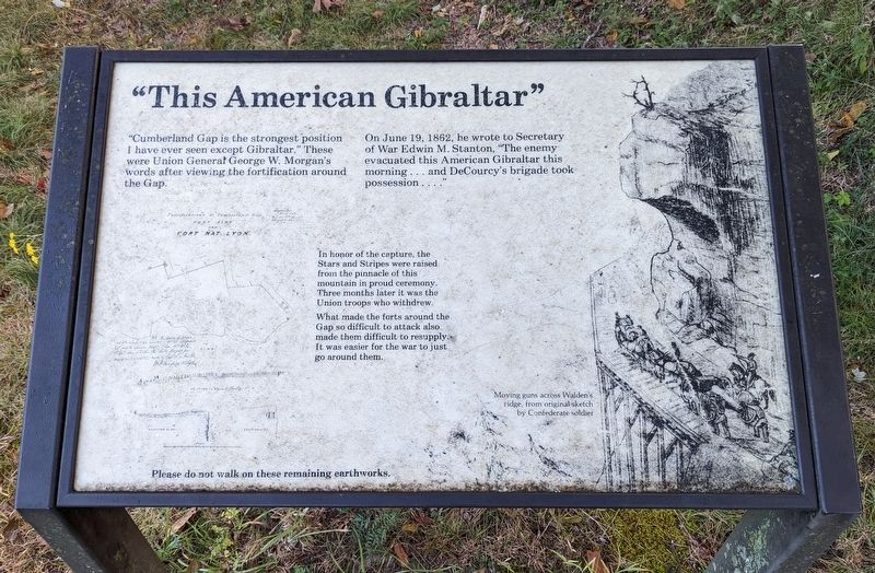 "This American Gibraltar" Marker. Click for full size. "This American Gibraltar" Marker image. Click for full size.