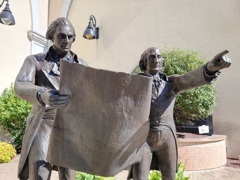 Closeup of Jefferson and Gallatin Sculpture. Click for full size. Closeup of Jefferson and Gallatin Sculpture image. Click for full size.