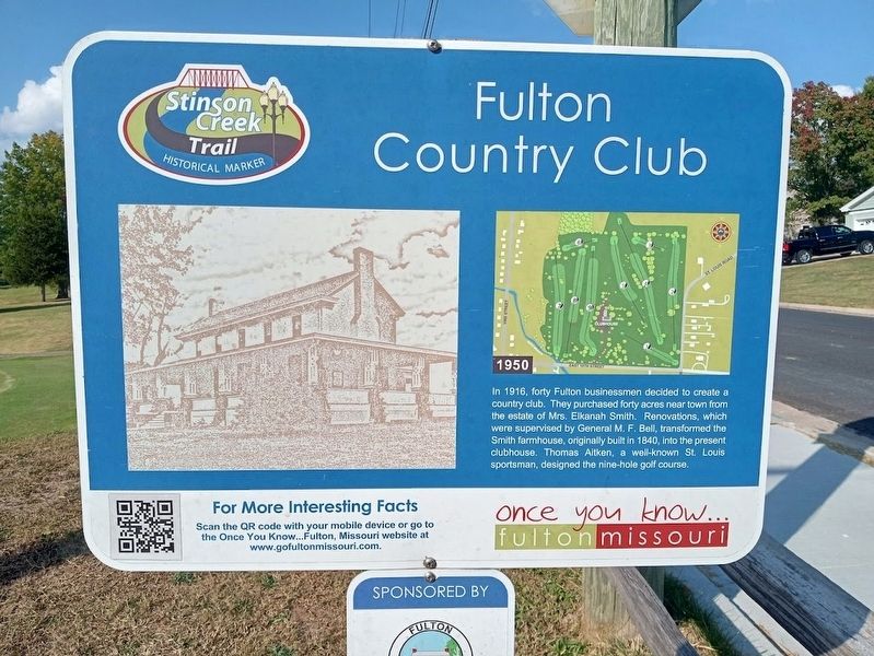 Fulton Country Club Marker image. Click for full size.