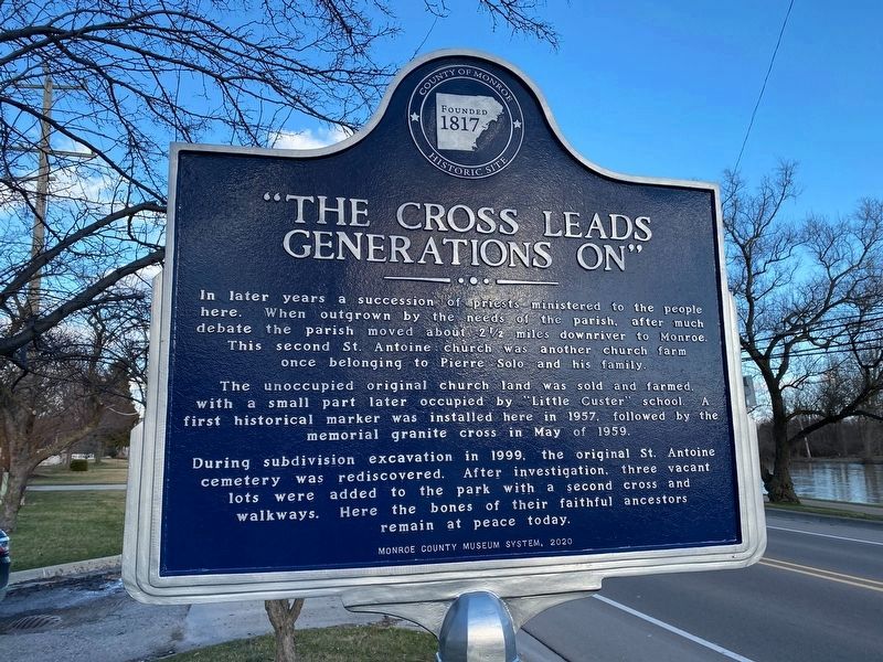 "The Cross Leads Generations On" side of the marker image. Click for full size.