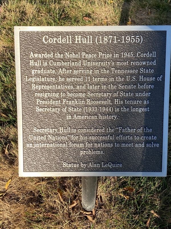 Cordell Hull (1871-1955) Marker image. Click for full size.