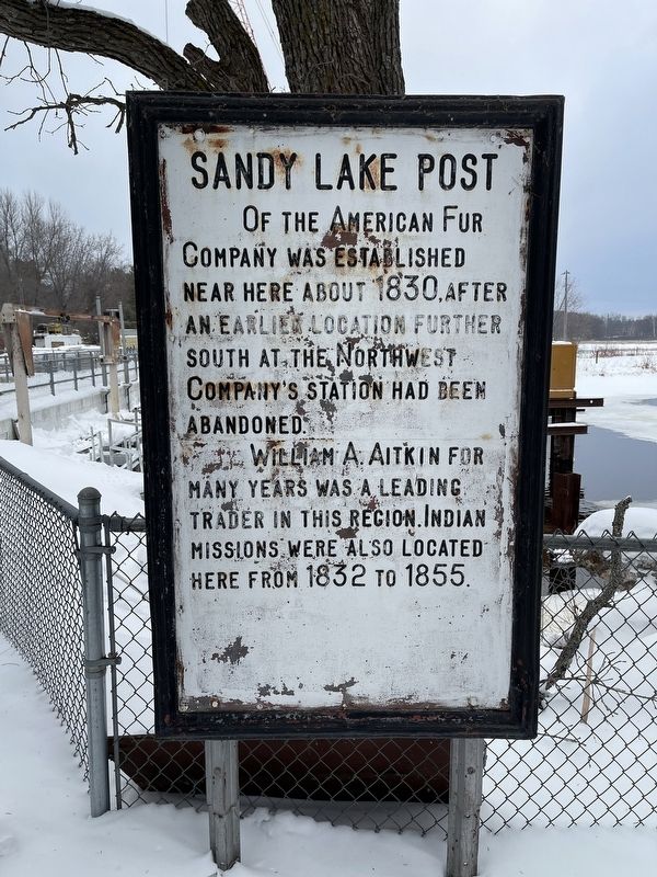 Sandy Lake Post Marker image. Click for full size.