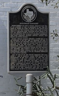Goldman Ginnery Marker image. Click for full size.