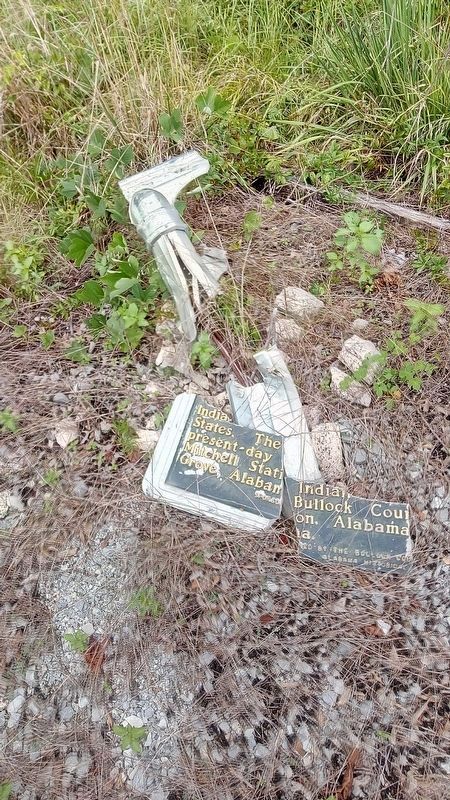 Marker has been significantly damaged.. Click for full size. Marker has been significantly damaged. image. Click for full size.