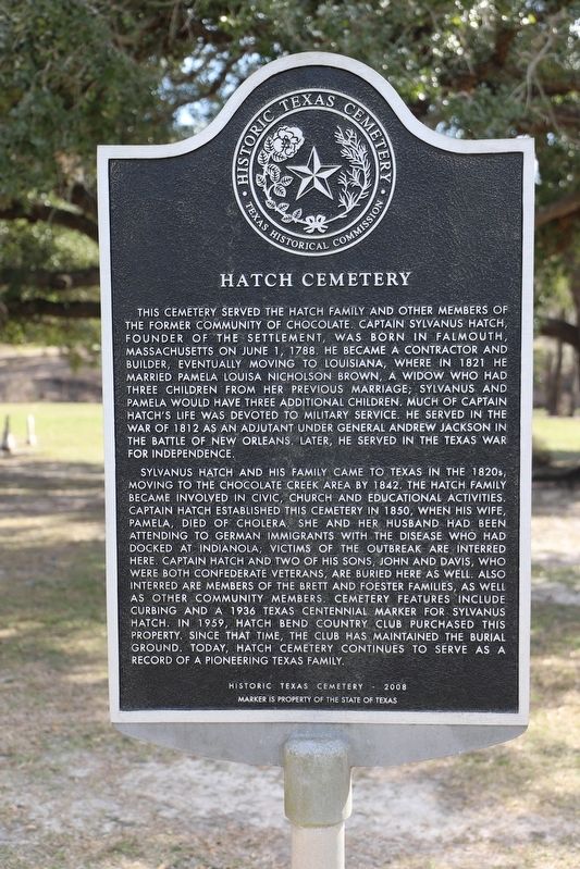 Hatch Cemetery Marker image. Click for full size.