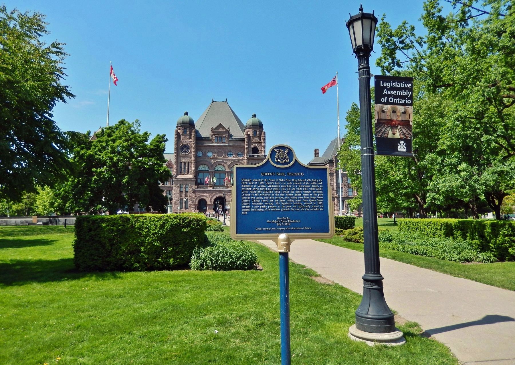 Queen's Park, Toronto Marker image. Click for full size.