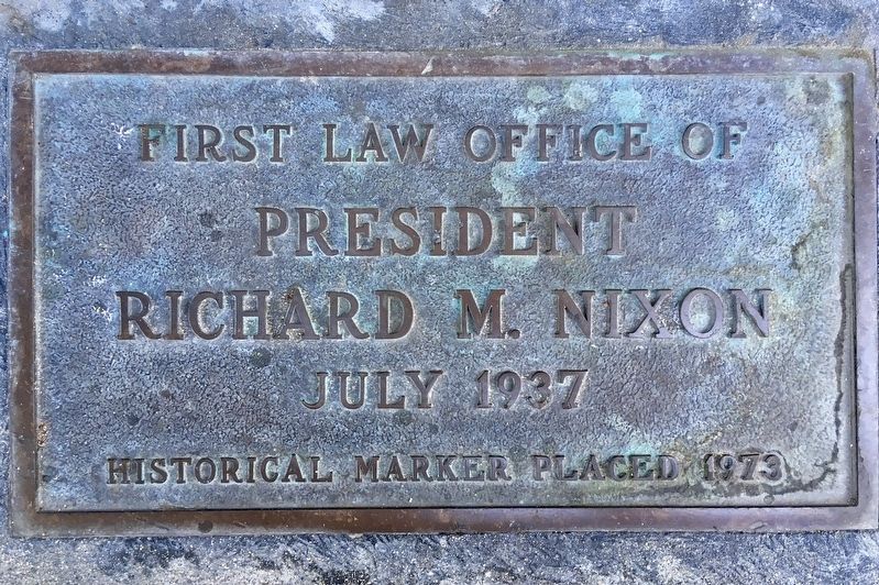President Nixon Law Office Marker image. Click for full size.