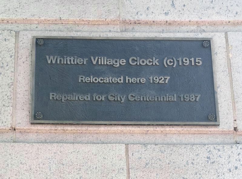 Whittier Village Clock (c)1915 image. Click for full size.