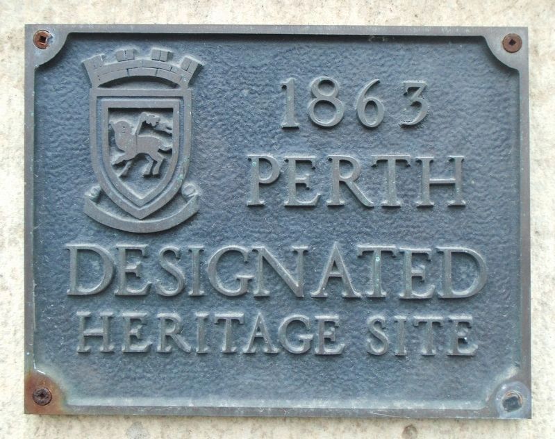 Perth Town Hall Designated Heritage Site Marker image. Click for full size.