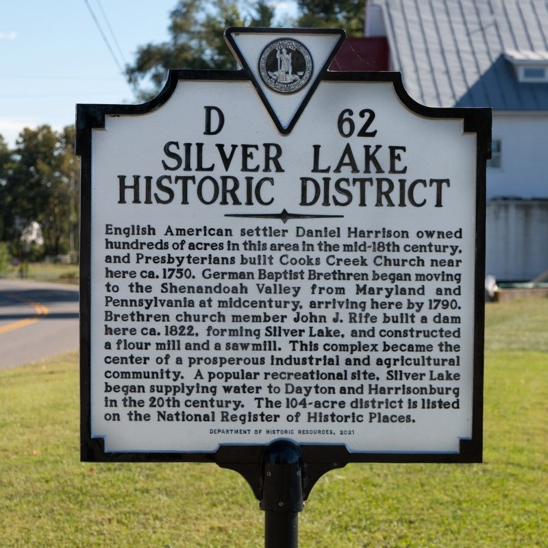 Silver Lake Historic District Marker. Click for full size. Silver Lake Historic District Marker image. Click for full size.