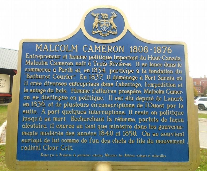 Malcolm Cameron 1808-1876 Marker image. Click for full size.