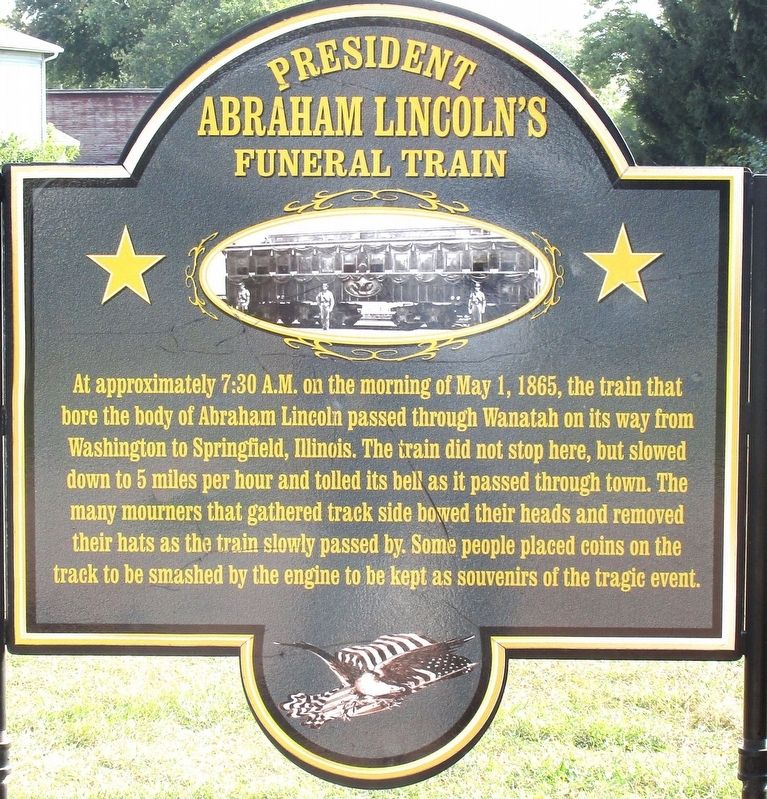 President Abraham Lincolns Funeral Train Marker image. Click for full size.