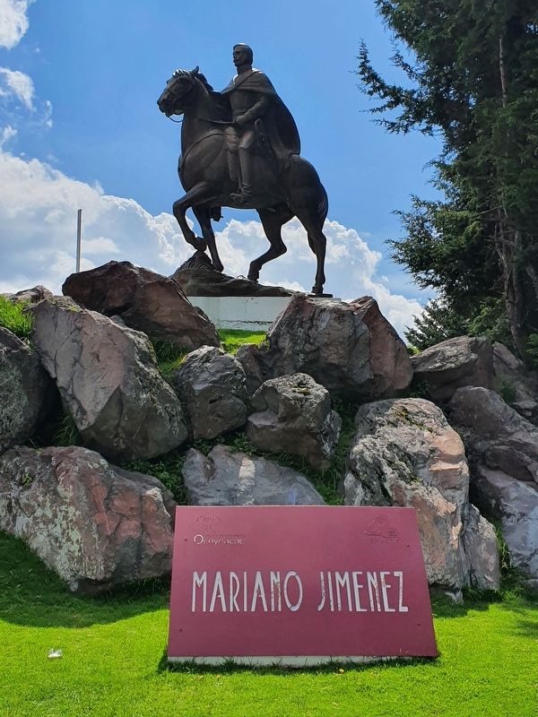 Mariano Jimenez - Battle of Monte de las Cruces Marker image. Click for full size.