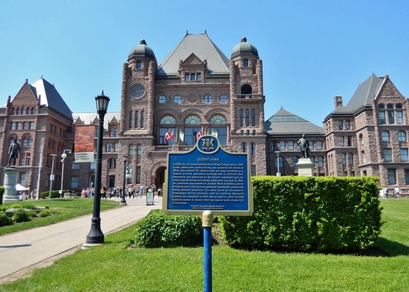 Queen's Park Marker. Click for full size. Queen's Park Marker image. Click for full size.