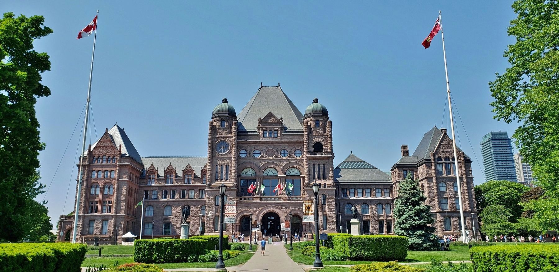 Legislative Assembly of Ontario (<i>south/front elevation</i>). Click for full size. Legislative Assembly of Ontario (<i>south/front elevation</i>) image. Click for full size.