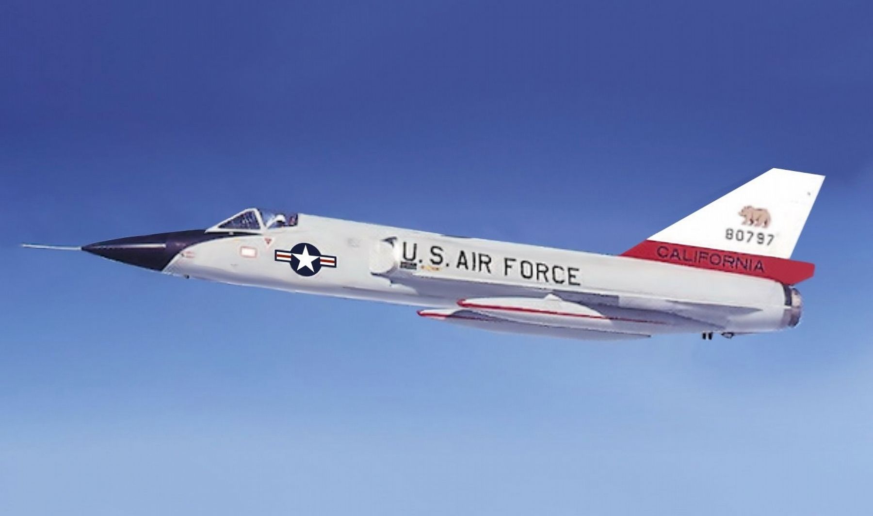 F-106 Delta Dart in flight image. Click for full size.
